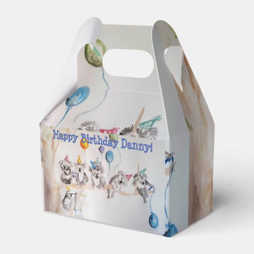 Cute Koala Koalas Boys Birthday Cake Favor Box