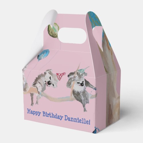 Cute Koala Koalas Girls Birthday Cake Favor Box