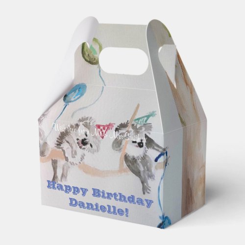 Cute Koala Koalas Girls Birthday Cake Favor Box