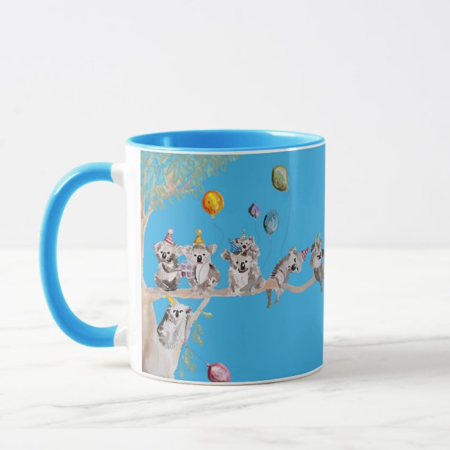 Cute Koala Koalas Whimsical Animal watercolor Mug (Left)