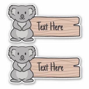 Cute Koala Label
