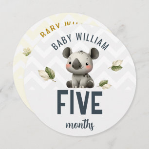Cute Koala Leopard 5-6 Months Baby Milestone Sign