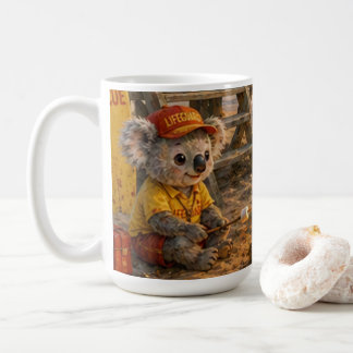 Cute Koala Lifeguards Beach Rescue Sunset Camping Coffee Mug