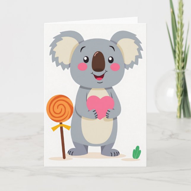 Cute Koala Love Card (Front)