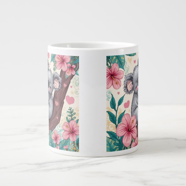 "Cute Koala Love Mug – Romantic Koalas with Flower (Front)