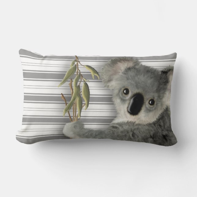 Cute Koala Lumbar Pillow (Front)