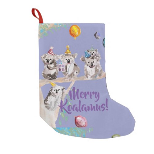 Cute Koala Merry Koalamus Purpl Christmas Stocking