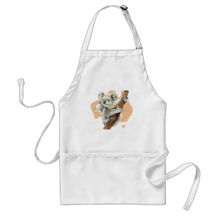 Cute Koala Mom and Baby Adult Apron