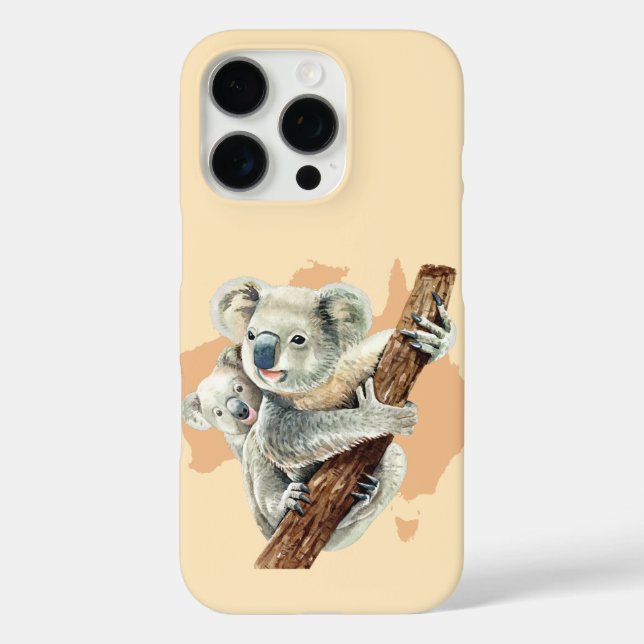 Cute Koala Mom and Baby Case-Mate iPhone Case (Back)