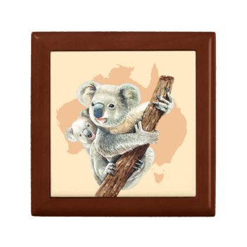 Cute Koala Mom And Baby Gift Box by AleenaDesign at Zazzle