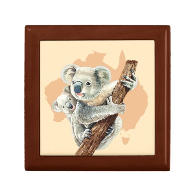 Cute Koala Mom and Baby Gift Box (Front)