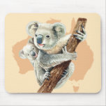 Cute Koala Mom And Baby Mouse Pad at Zazzle