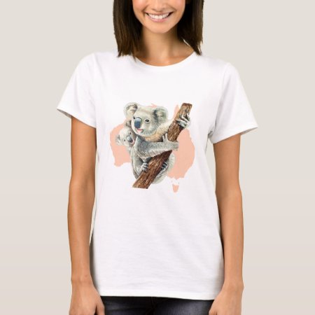 Cute Koala Mom And Baby T-shirt