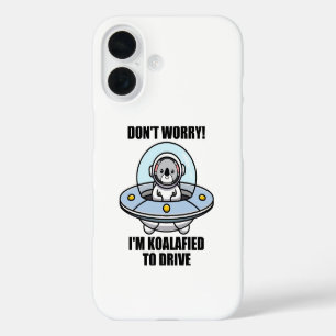 Cute Koala New Driver I'm Koalafied To Drive UFO iPhone 16 Case