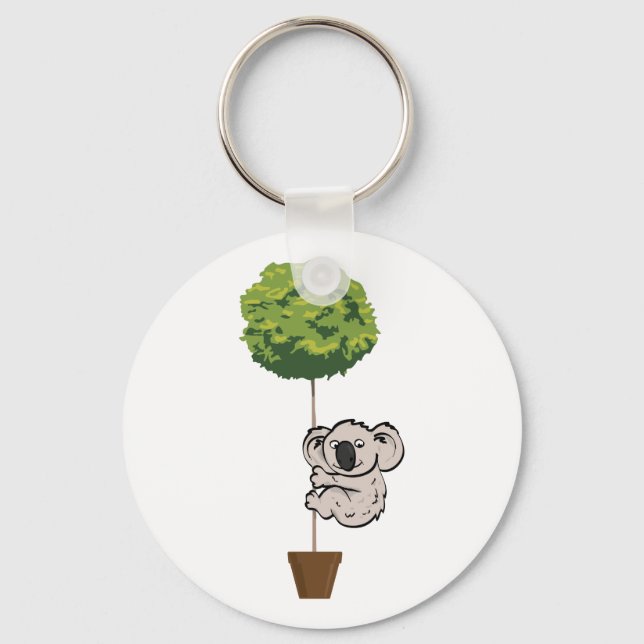 Cute Koala on the Tree Keychain (Front)