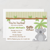 Cute Koala Party Invite (Front/Back)