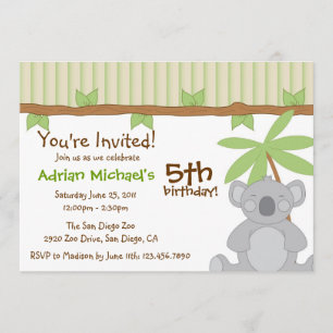 Cute Koala Party Invite