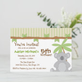 Cute Koala Party Invite (Standing Front)