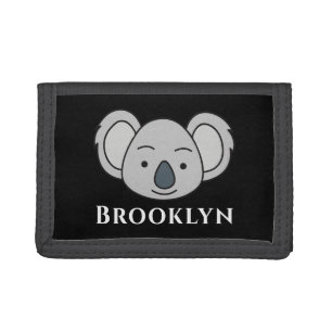 Cute Koala Personalized Custom Name Back To School Trifold Wallet