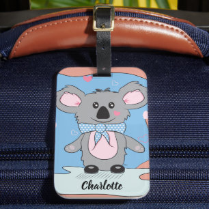 Cute Koala Personalized Kid Luggage Tag