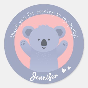 Cute Koala - Personalized Kids Birthday Thank You