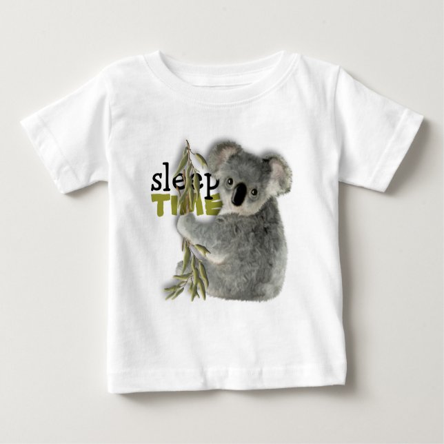 Cute Koala Sleep Baby T-Shirt (Front)