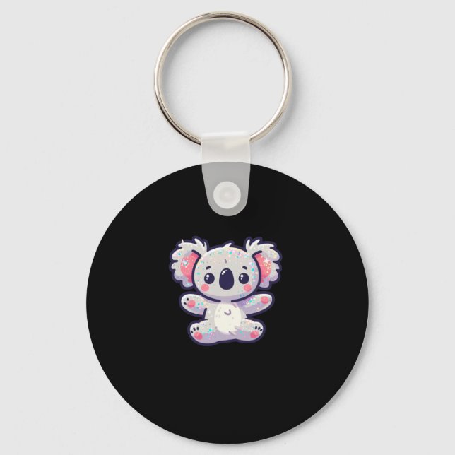 Cute Koala Sticker  Keychain (Front)