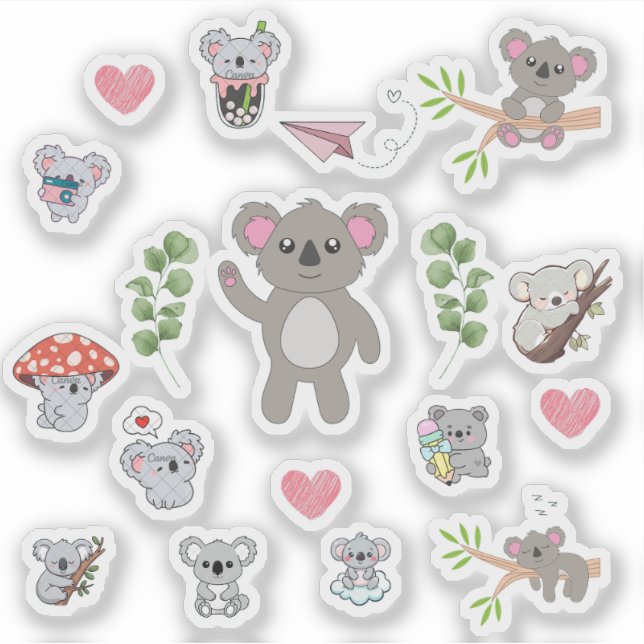 Cute Koala Stickers (Front)