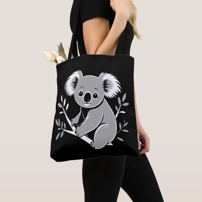 Cute Koala Tote Bag (Close Up)