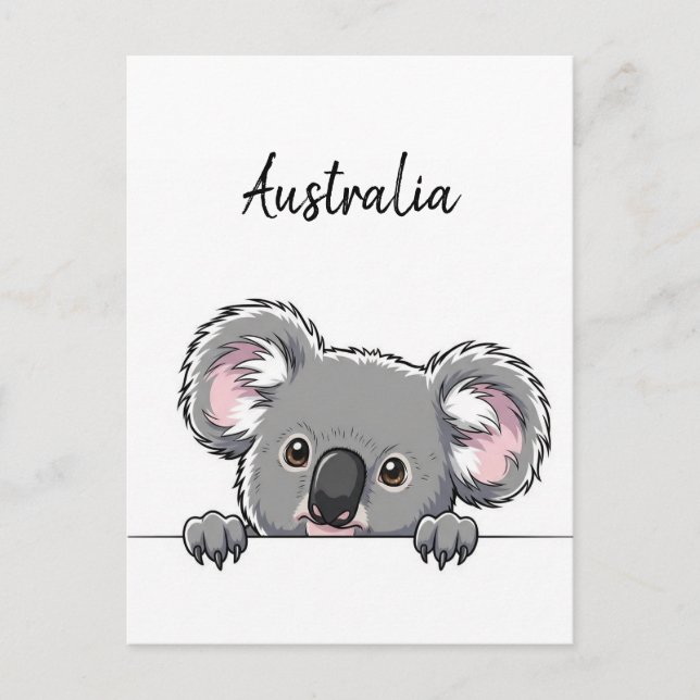 Cute Koala Travel Postcard (Front)