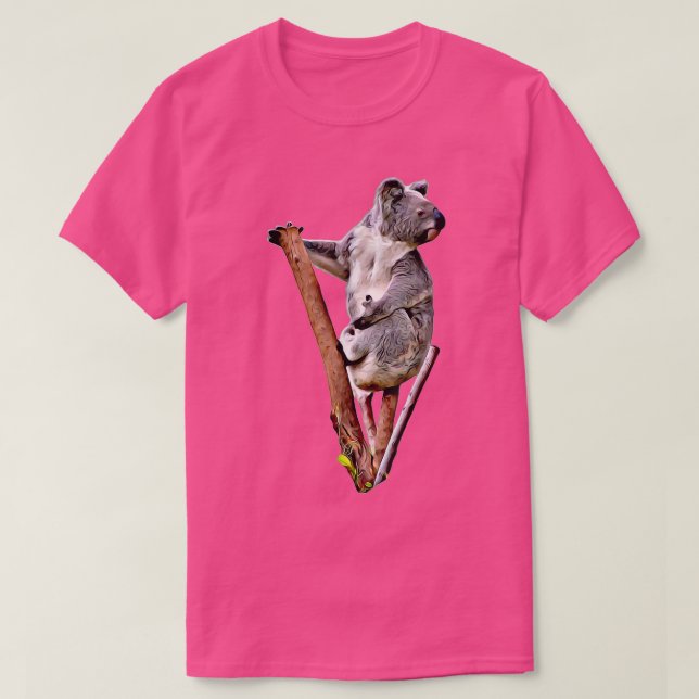 Cute Koala Underpainting Australian Marsupial Koal T-Shirt (Design Front)