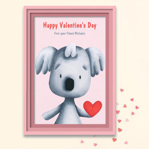 Cute Koala Valentine's Day Holiday Card