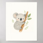 Cute Koala Wall Art – Watercolor Baby Koala