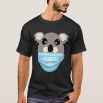 Cute Koala Wearing Face Mask Animal Lover Hallowee T-Shirt