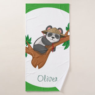 Cute Koala Wild Animal Jungle Kids Custom Name Bath Towel