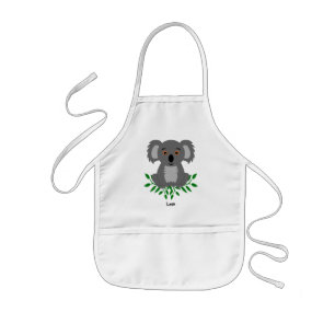 Cute koala with eucalyptus kids    kids' apron