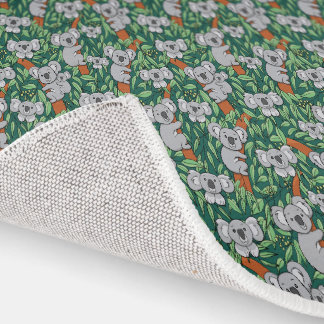 Cute Koalas Green Rug