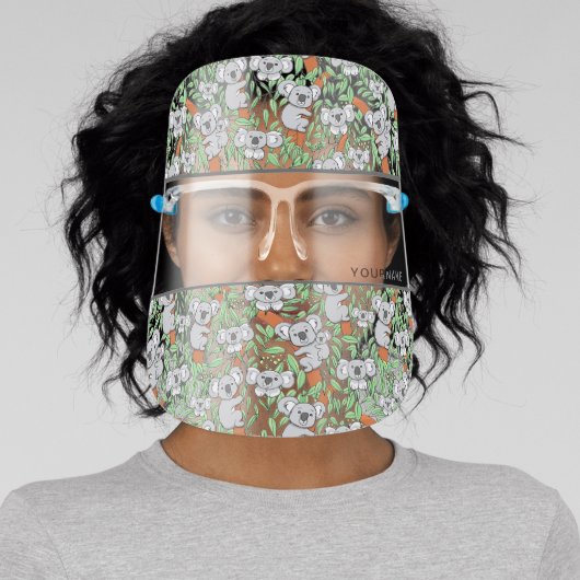 Cute Koalas Personalize Face Shield (Insitu)