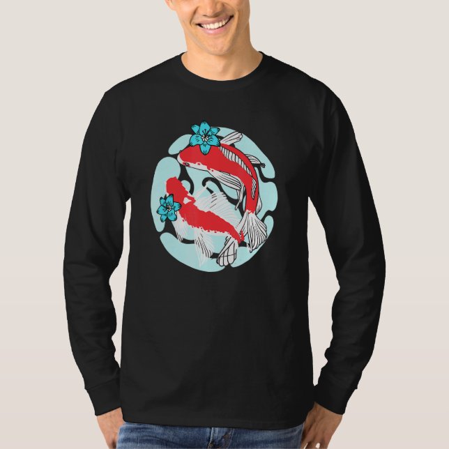 Cute Koi Fish Couple Koi Cute Fish Pond T-Shirt (Front)