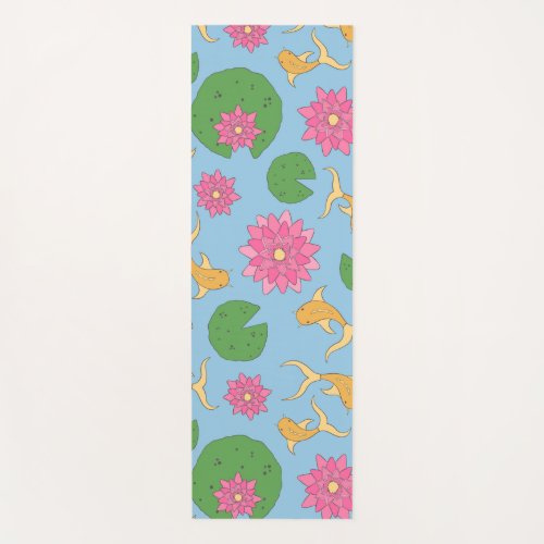 Cute Koi Fish Pond Fitness Meditation Yoga  Yoga Mat