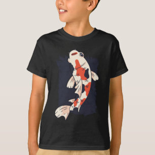 Cute Koi Fish with Red White Black Colors T-Shirt