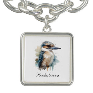 Cute Kookaburra on a Branch , custom Bracelet