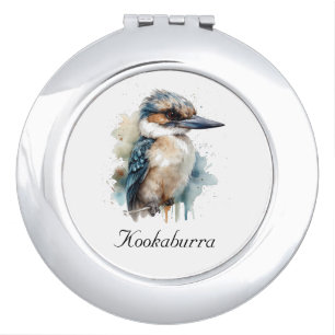 Cute Kookaburra on a Branch , custom Compact Mirror