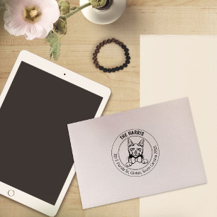 Cute Korat Cat Return Address Rubber Stamp