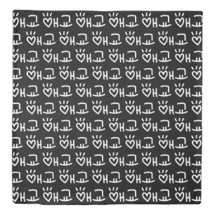Cute Korean 애교 Aegyo Hangul Language Duvet Cover