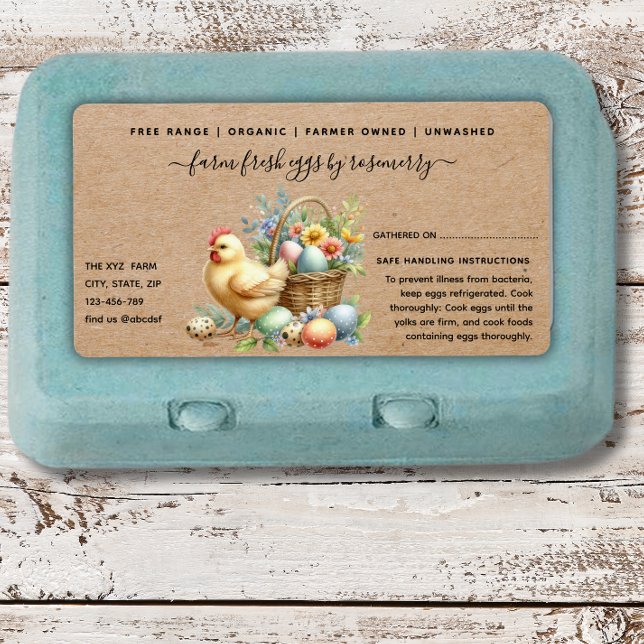 Cute kraft Egg Carton Label (Creator Uploaded)