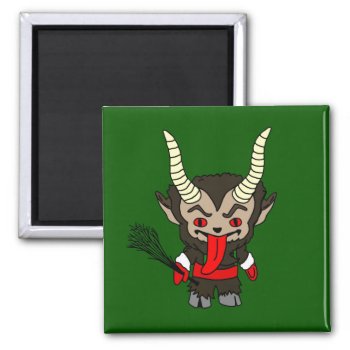 Cute Krampus Magnet by PugWiggles at Zazzle