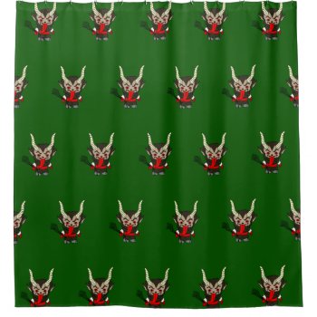 Cute Krampus Shower Curtain by PugWiggles at Zazzle