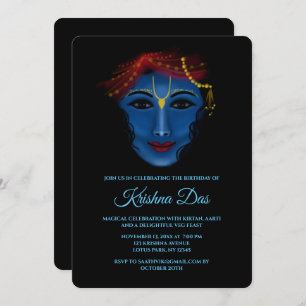 Cute Krishna card for birthday - Krishna art
