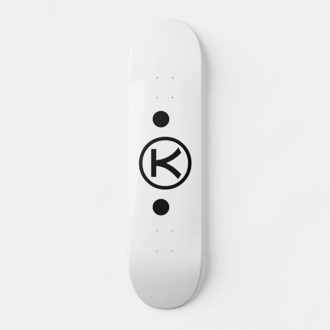Cute Kuma Bear Kaomoji Japanese Emoticon Text Art Skateboard Deck (Front)